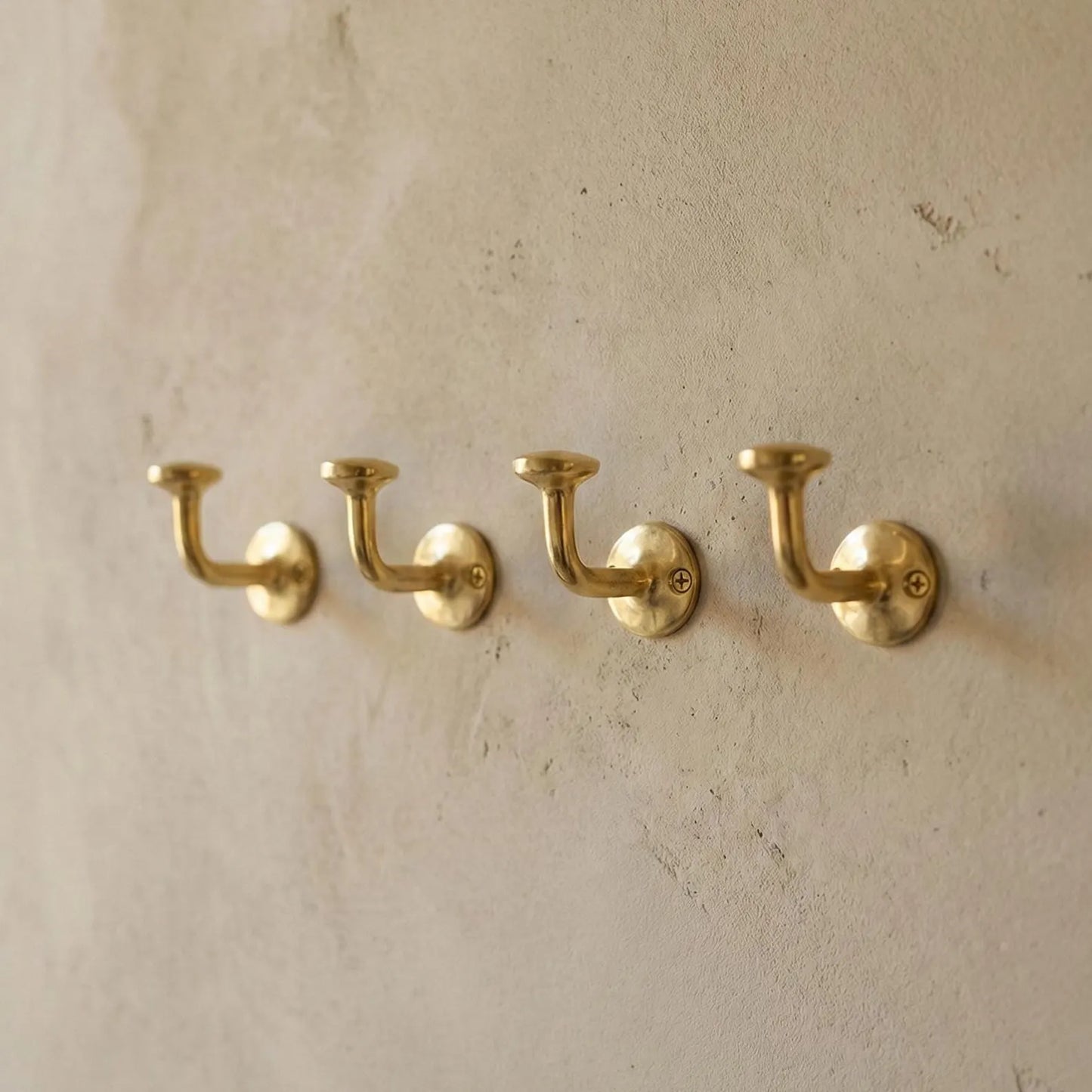Solid Brass Wall Hook, Unlacquered Antique Finish, Rustic Towel/Coat Hook